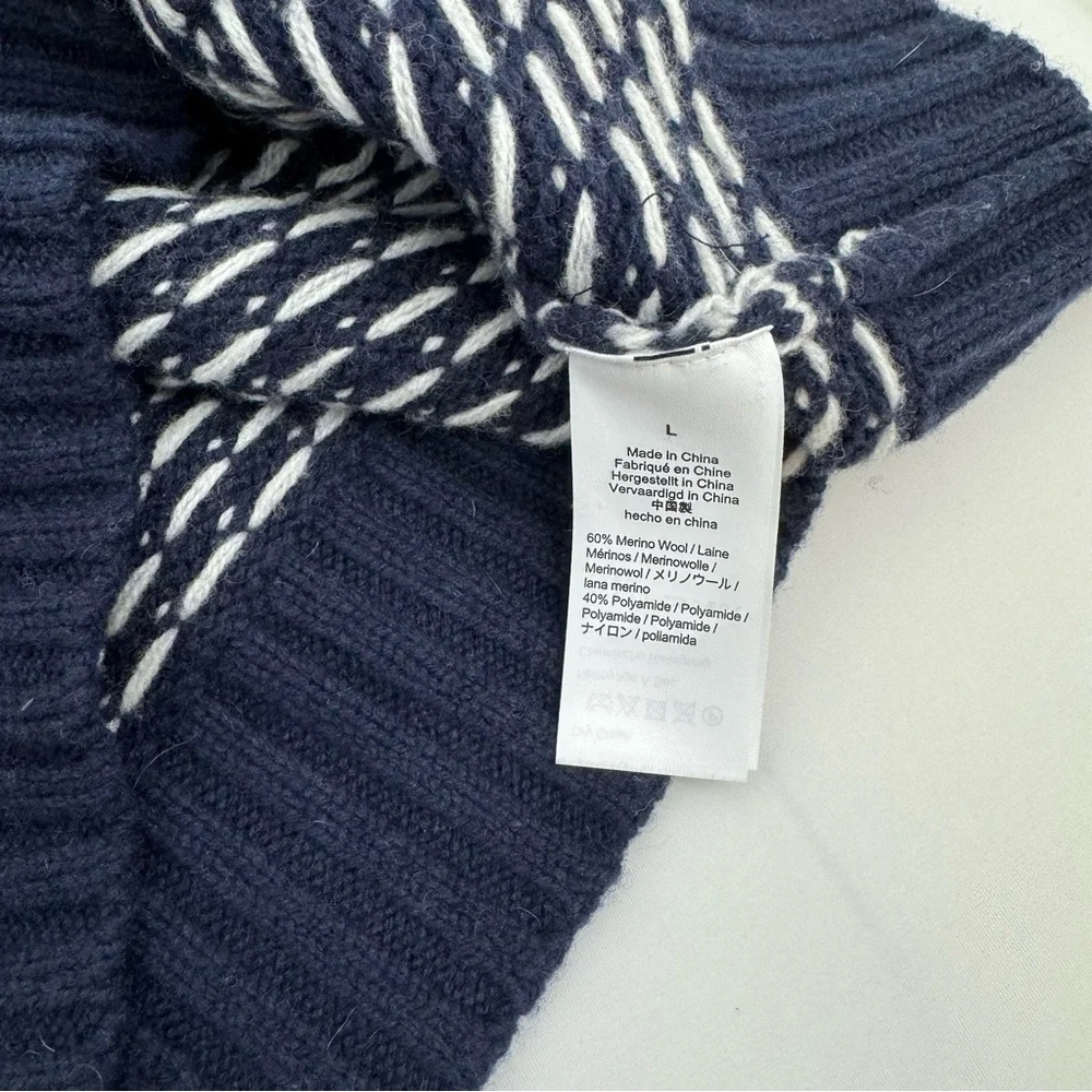 J. Crew Navy Blue Shawl Collar Cardigan Sweater Men’s L Merino Wool Pocket